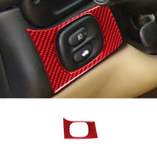 Red Carbon Fiber Head Light Switch Trim Cover for Corvette C5 1998-2004