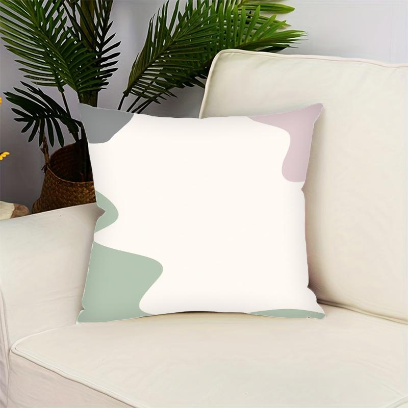 Morandi Color Print Pattern Home Decor Pillowcase Bedroom Living Room Sofa Decoration Polyester Cushion Cover With Zipper