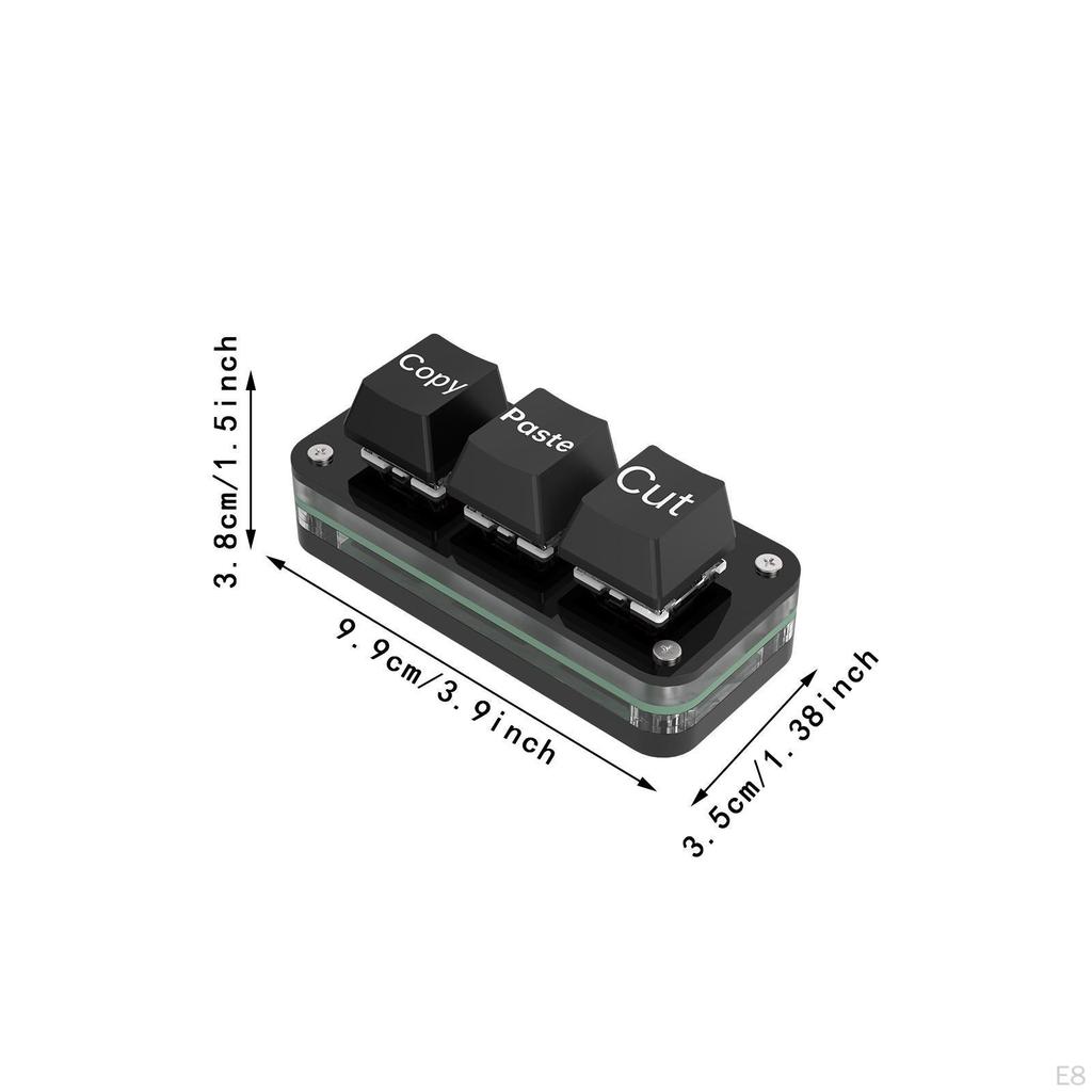 Mini 3 Key Keypad for , Mechanical Keyboard with Compact Design