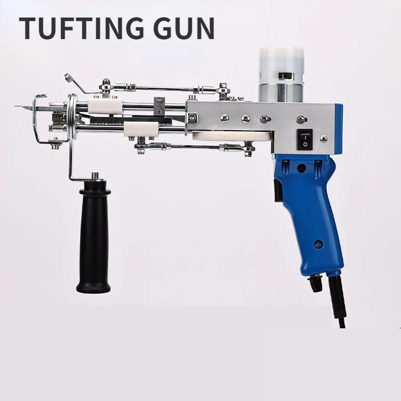 99W 2-in-1 Tragbare Teppichherstellungswerkzeuge Teppichweberei Beflockungsmaschinen Elektrische Tufting-Pistole Handgehaltene Teppichwebmaschine