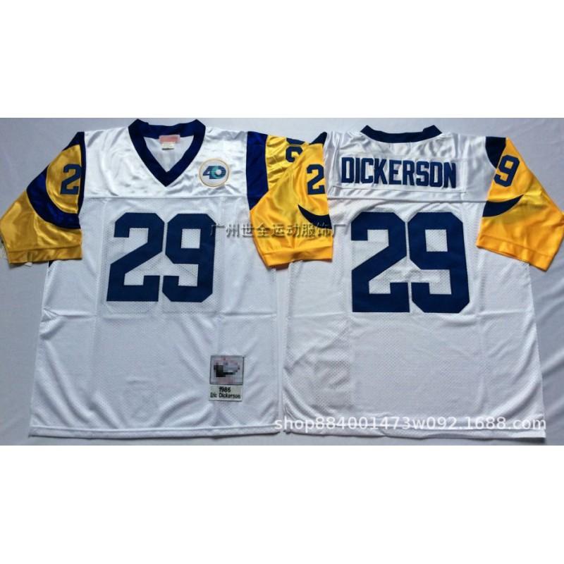 Mens Retro Rams Football Jersey Embroidered Hall Of Fame Tribute Training Uniform American Fans
