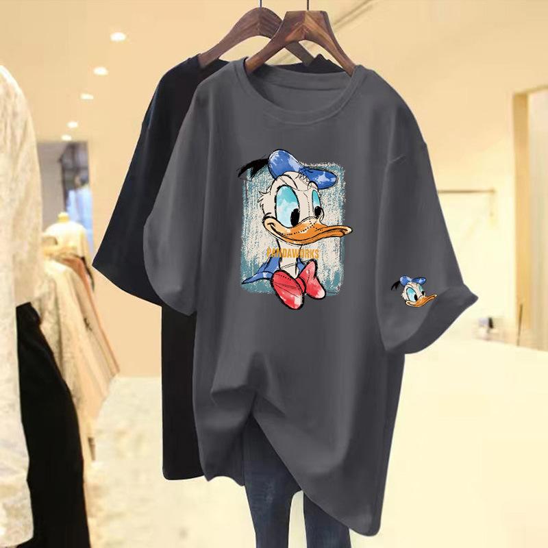

Cotton bear short-sleeved t-shirt women s summer 2025 new loose and thin large size half-sleeved oversized clothes 3XL
