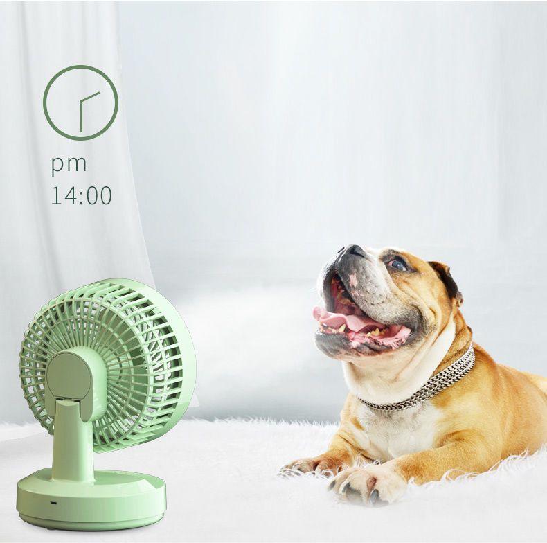 Compact Rechargeable Desktop Fan with Long Battery Life & Oscillation for Office Workers