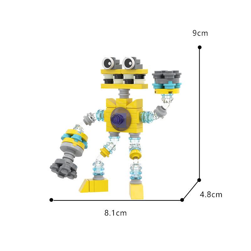 MOC My Singing Monster Baustein-Sets Musik Roboter Chor Spiel Steine Cartoon Monster Steine Montage Spielzeug Kinder Geburtstagsgeschenk
