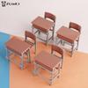 3/6 Stück 1/12 Puppenhaus Miniatur Klassenzimmer Rucksack Ornamente Freizeit Vintage Mini Schreibtisch Simulation Schultaschen Möbelmodell