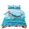 3d Digital Printing Thickened Feather Silk Quilt Whale Fat Quilt Cover Three-piece Set