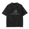 Washed Vintage Osvaldo Cavandoli La Linea Graphic T Shirts Men Women Anime Funny Tshirts Mens Cotton Oversized Short Sleeve