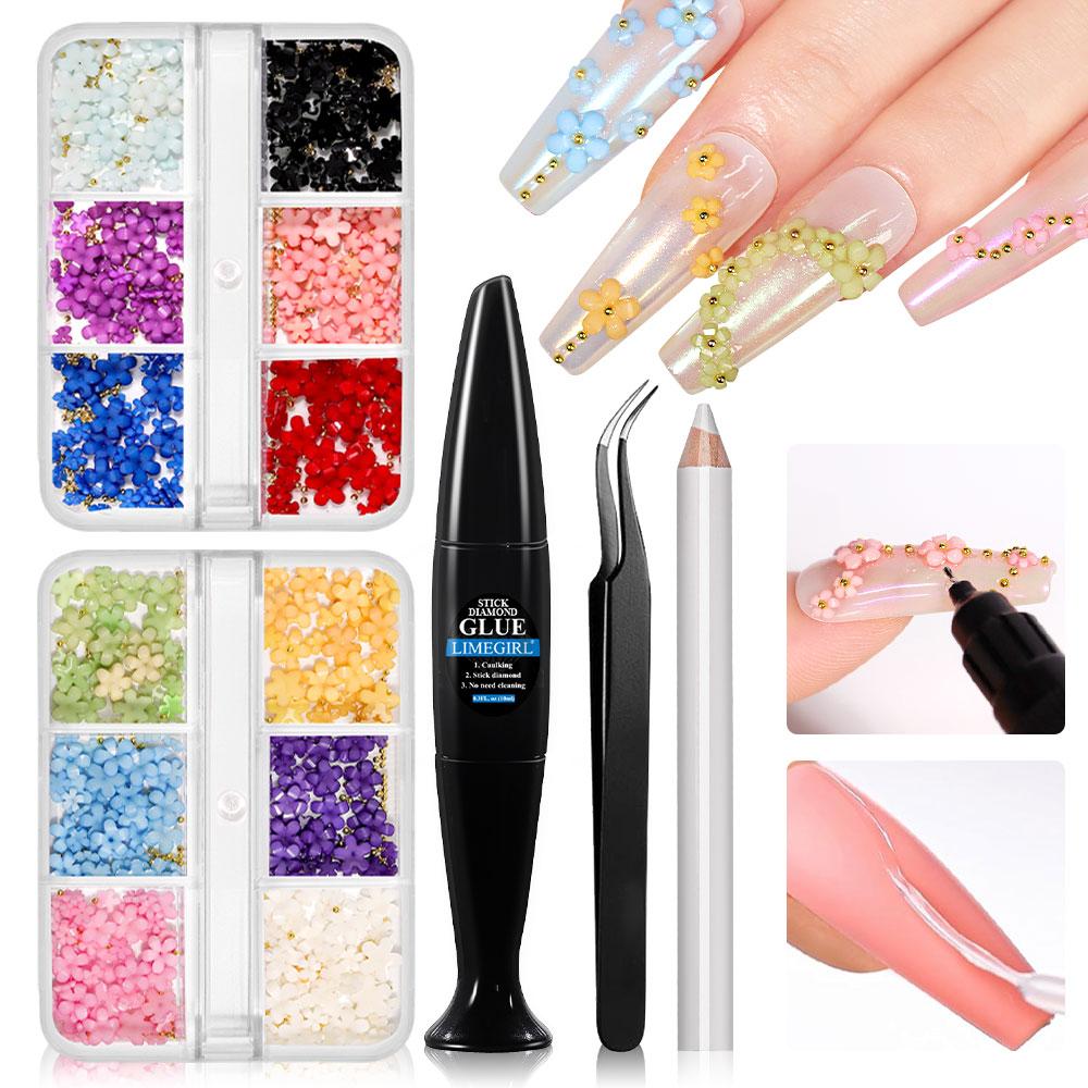 

Nail Artificial Rhinestone Glue, Nail Art Adhesive Glue For Filling Artificial Gem Crystal Diamond Jewelry, Nail Decoration різнокольоровий