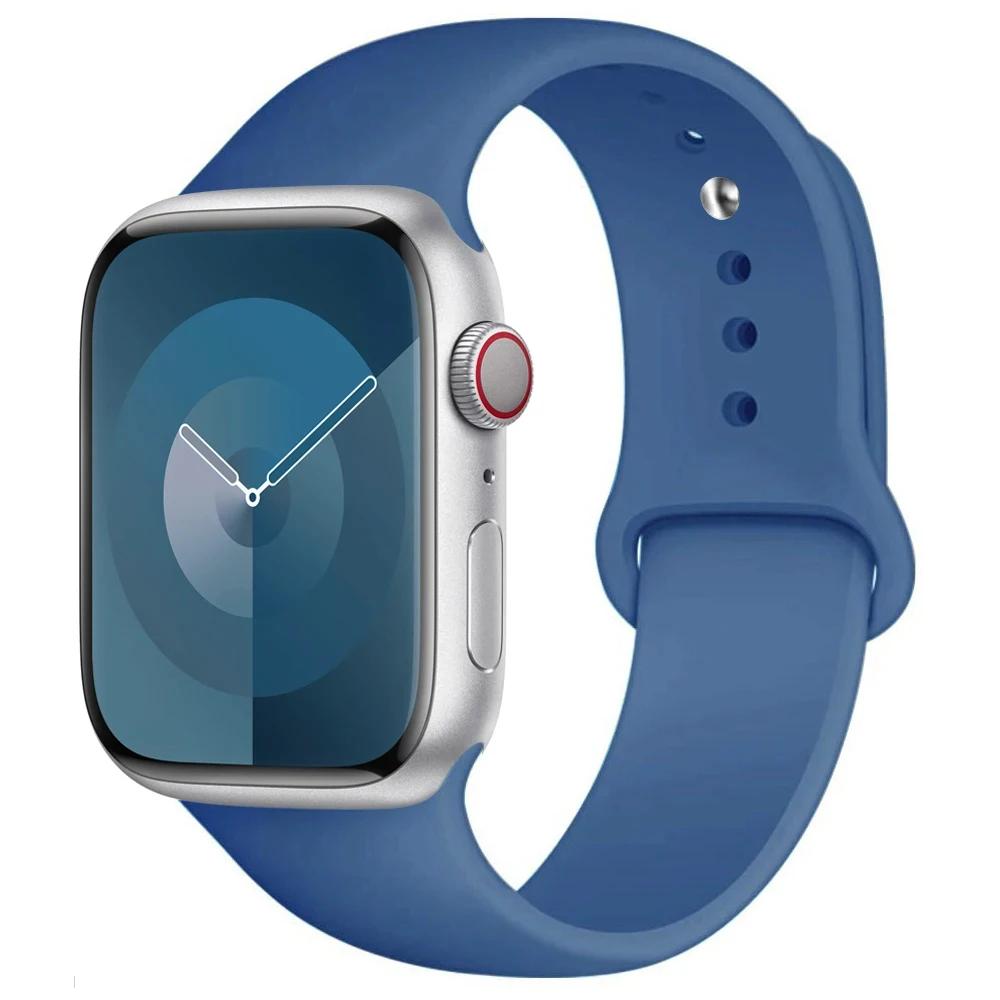 

Силіконовий Ремінець Для Apple Watch ремінець 44мм 45мм 40мм 41мм 42-46мм 49мм спортивний браслет iwatch серії 11-10-9-8 7 6 5 4 SE-Ultra 2/3 44-45-49-46mm ML