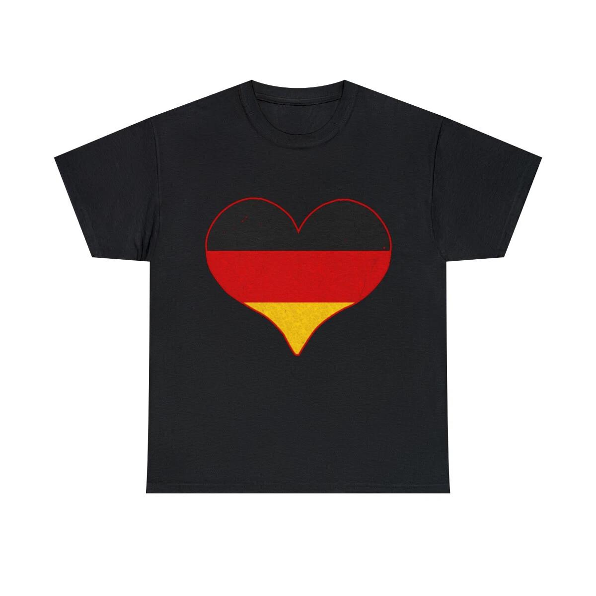 I Love Germany Flag Graphic Tee Shirt, S-5XL S