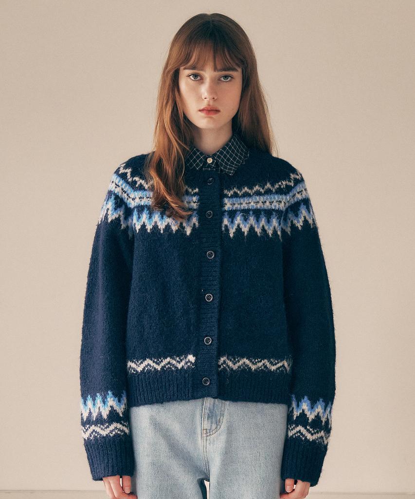 Rolarola Round Cowichan Cardigan Navy
