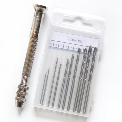 

TANGSHI Craft Tool Pin Vise Hand Drill, Retractable, Interchangeable Drill Bits, 0.8mm to 3.0mm, 10-Piece Set