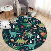 Festive Dinosaur Rug for Playroom or Nursery round carpet for home sofa bedroom, gift