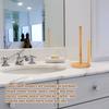 Wooden Paper Towel Holder | Kitchen Paper Hanger Rack, Bath Towel Roll Stand Organizer | Bamboo Paper Towel Holder for Kitchens and Restaurants, Verti