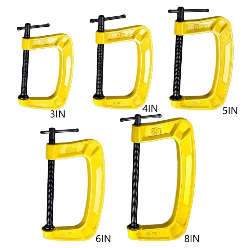 Professional Grade Woodworking G Clamps Offers Strong Clamping Force Ideal for Furniture Making and Model Assembly