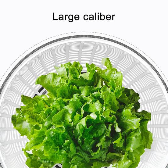 Salad Spinner 3.6/6L Large Capacity Vegetable Washer with Foldable Lid Transparent Salad Dryer Bowl Non-Slip Base One-Hand Operation Vegetable Spinner
