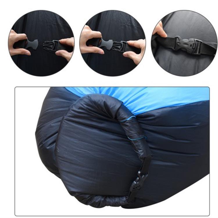 Pillow-Shaped Inflatable Outdoor Recliner - Portable Single Air Mattress for Camping & Festivals