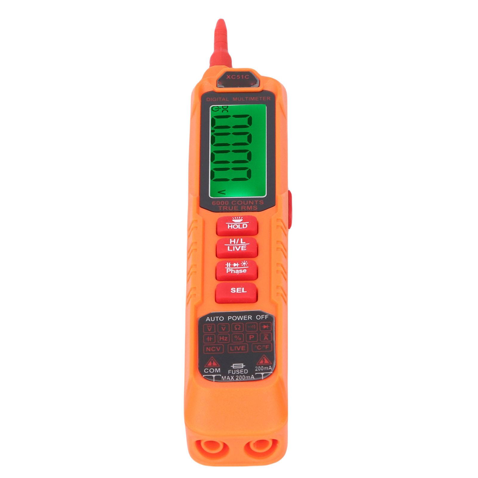 

Pen Type Voltage Tester 6000 Counts Digital Multimeter 600V AC DC Voltage Resistor Capacitor Diode