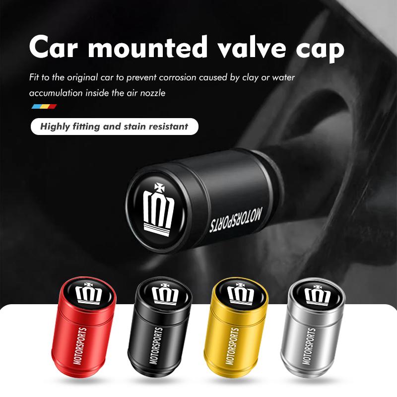 For Toyota 4Pcs Metal Car Tire Valve Stems Cap Dustproof Cover Accessories Crown S170 Athlete 1999 2000 2001 2002 2003 2004 2005