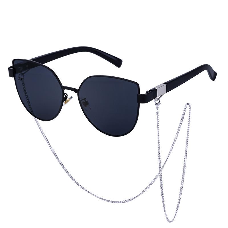 Cat Eye Sunglasses Women'S High-End Necklace Sunglasses Sunscreen Sunglasses Women