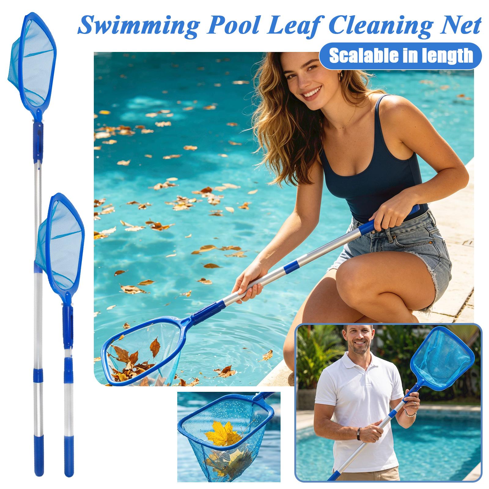 

Telescopic Pool Leaf Skimmer Net with Durable Mesh and Aluminum Handle for Swimming Pool Cleaning and Debris Removal 186cm Length One Size