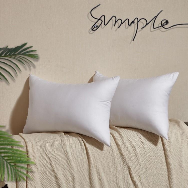 Plain White Pillow Insert With Polyester Fiber Filling For Adult Comfort And Multiple Sizes