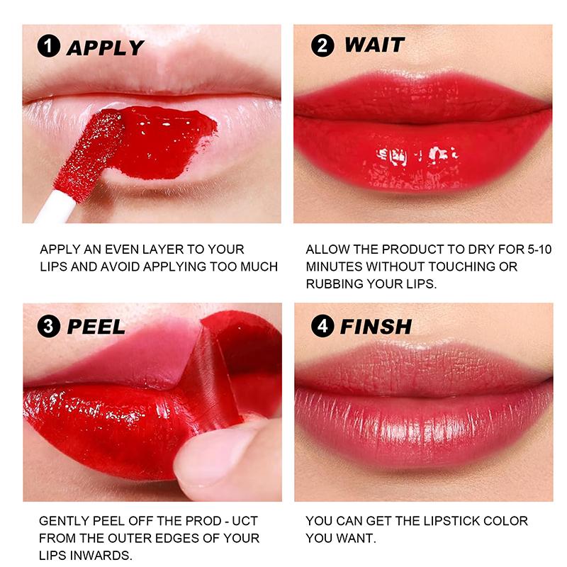 6-kolorowa, matowa mgiełka do ust Pull-off Lip Dye Lip Matte Mist Mouth Red Lip Glaze Nie blaknie łatwo Wodoodporny makijaż ust