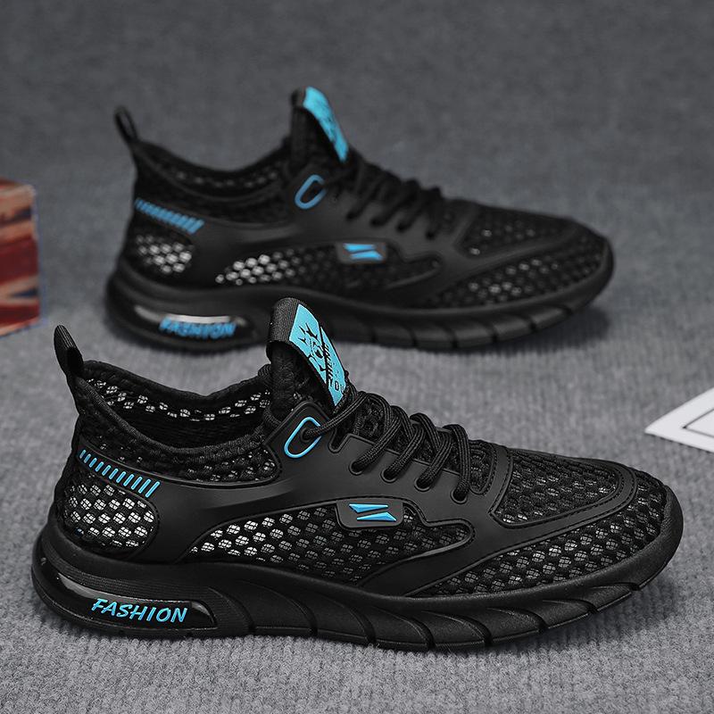 Summer new hollow mesh shoes breathable sports running shoes casual lace-up