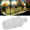 Aquarium Air Valve Connector Variable Diameter Straight Clear White Plastic Airline Tubing for