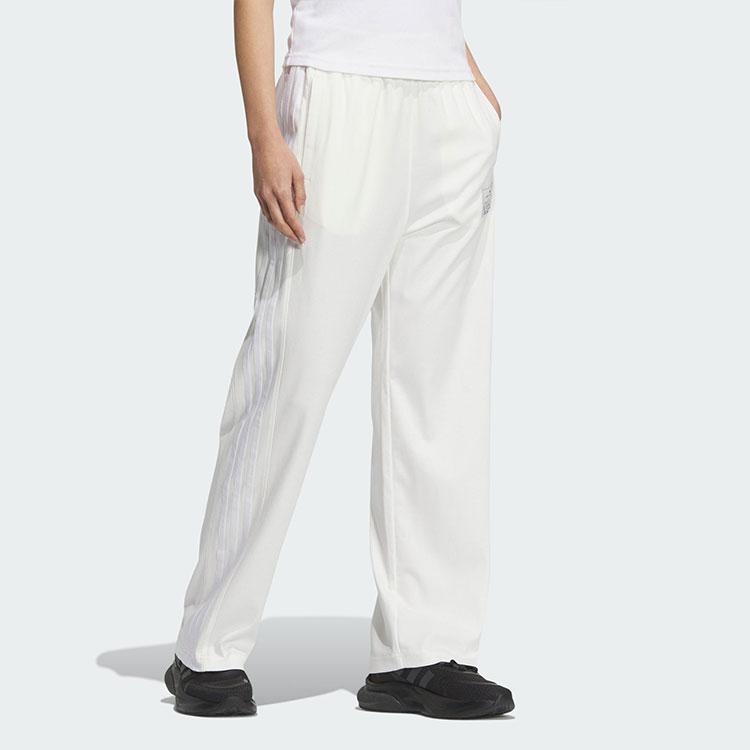 Adidas Graphic Knit Joggers With Striped Cartoon Print Women Bottoms White JN6659