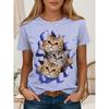 2025 Summer Spring Graphic Animal Stylish Classic Casual Short Sleeve Crew Neck Women T Shirt Tops