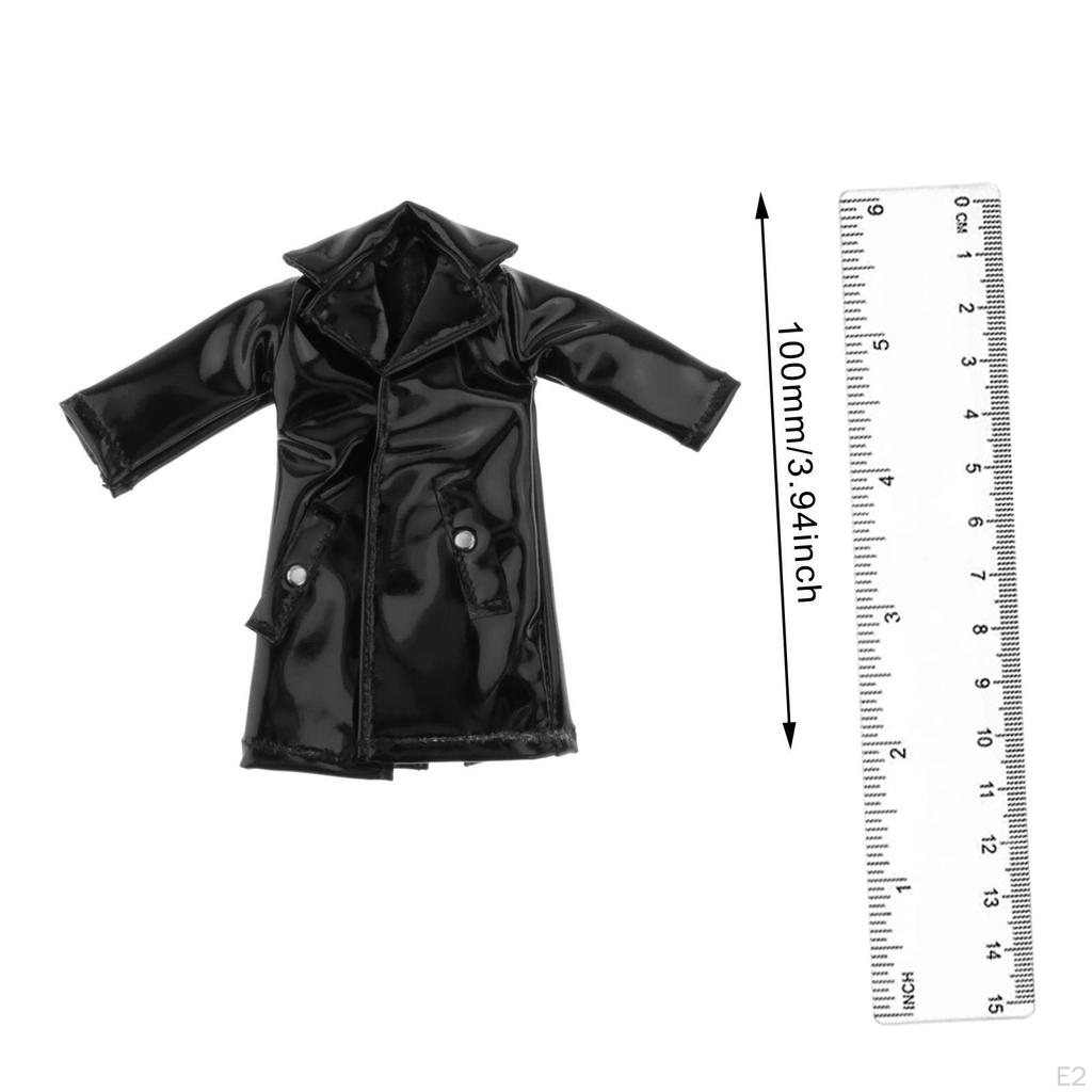 1/12 Male Clothes Trench Coat Mini Clothing for 6 Inch Man Dress Up Collectible Accessory Casual