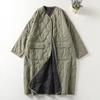 Oversized Women Parkas Overcoat Autumn Winter Lightweight Down Cotton Jacket Female Long Warm Padded Jacket Single-breasted