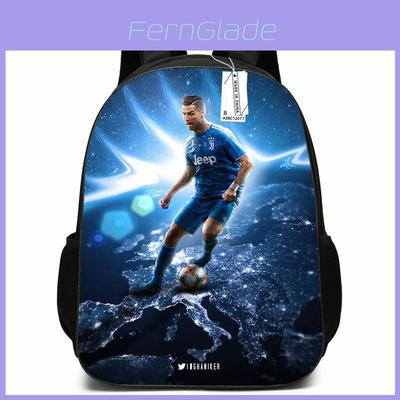 Cr7 Cartoon School Backpack Oxford Fabric Breathable Lightweight For Elementary Students Classroom