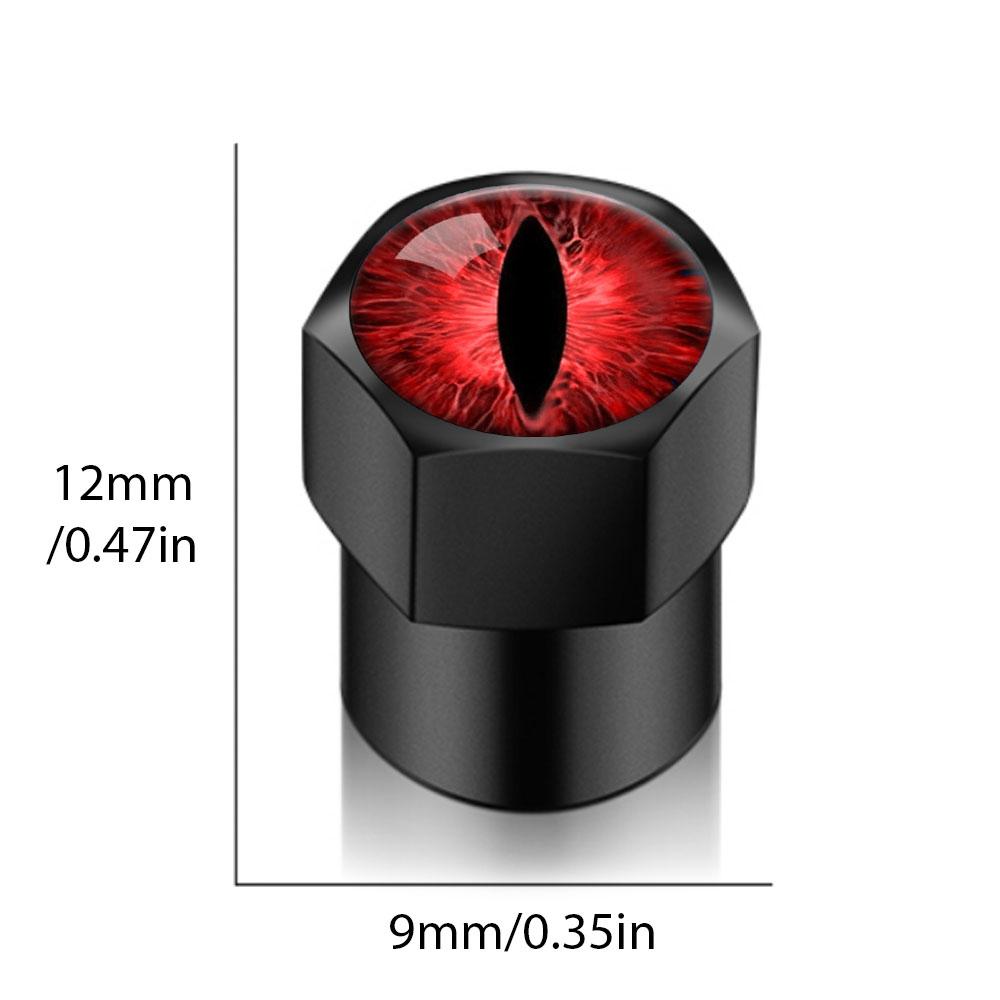 4 STÜCKE Universal DIY Auto Rad Reifen Luftventilkappen Schaft Autoaufkleber Für Autos Motor Autozubehör Dekor Geschenk, Für Augenform