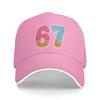 Number  Ice Cream Drip Six Seven  Meme th Birthday Baseball Cap Hip Hop Sandwich Hats Unisex Adjustable Hats Cap Fishing