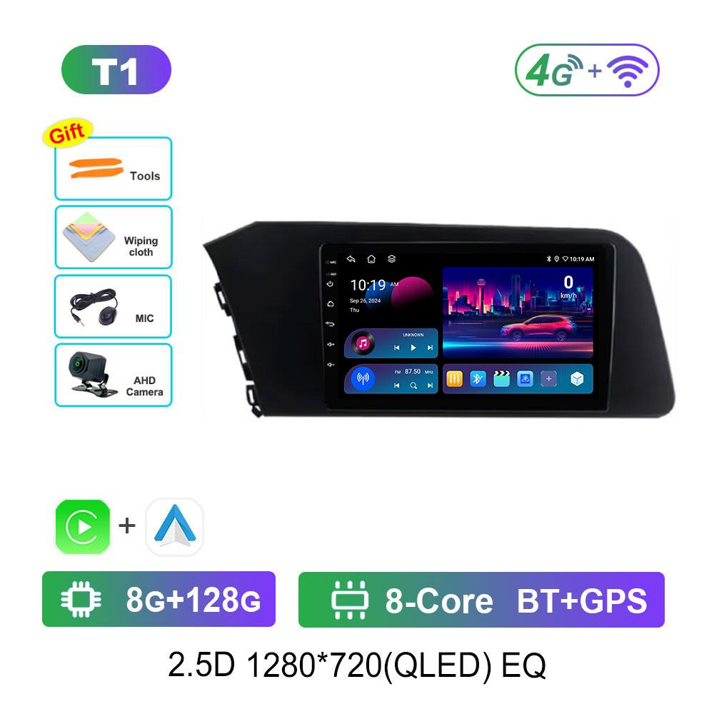 Bluetooth DSP Stereo Car Video Multimedia Player for Hyundai Elantra VII CN7 2020 2021 Android 14 WiFi 4G GPS Touch Screen