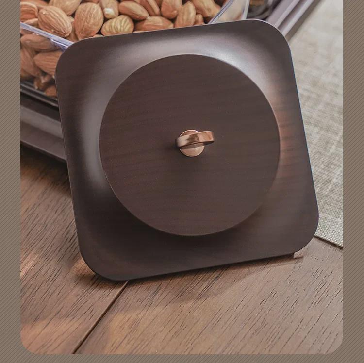 Bandeja para Lanches e Doces Estilo Retrô Imitação Madeira para Mesa de Centro de Sala de Estar