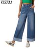 Women's Fashion Casual Solid Color Print High Waist Trousers Pants & Capris