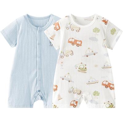 TONGTAI Baby Short Sleeve Pure Cotton Romper