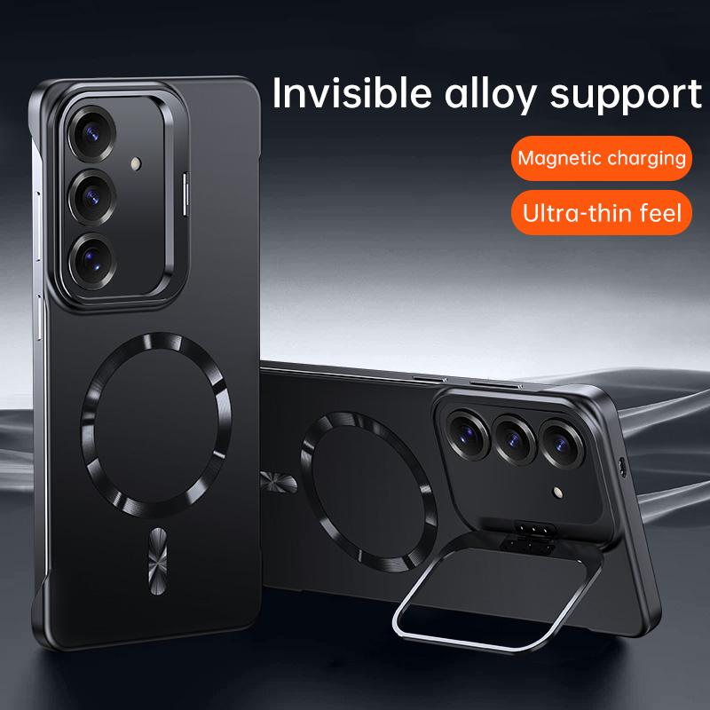 Für Samsung S25 S25+S25E S25Ultra Magnetische kabellose Ladehülle Handyhülle Halter rahmenlos Handyhülle Stoßfester Bumper Funda