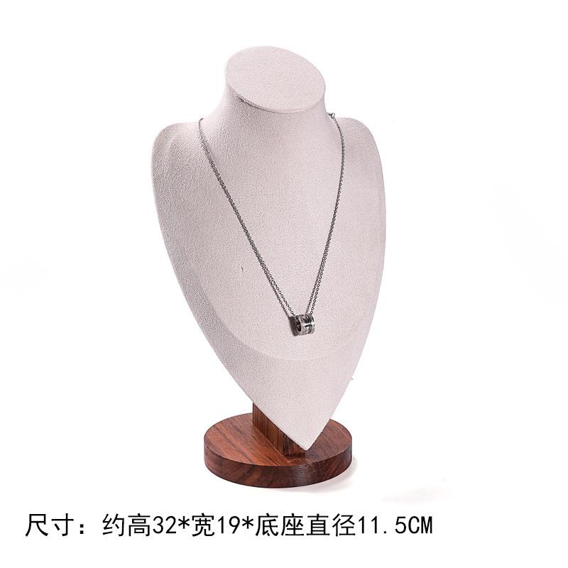 Walnut Jewelry Display Stand Combination Set Jewelry Display Ring Jewelry Look Pallet Necklace Display Model Stand