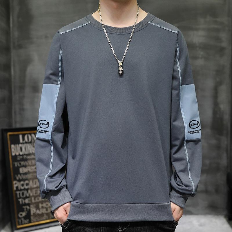 Long Sleeve T-Shirt Men's Crew Neck Sweater Spring and Autumn New Inner Bottom Shirt Teen Student Autumn Top