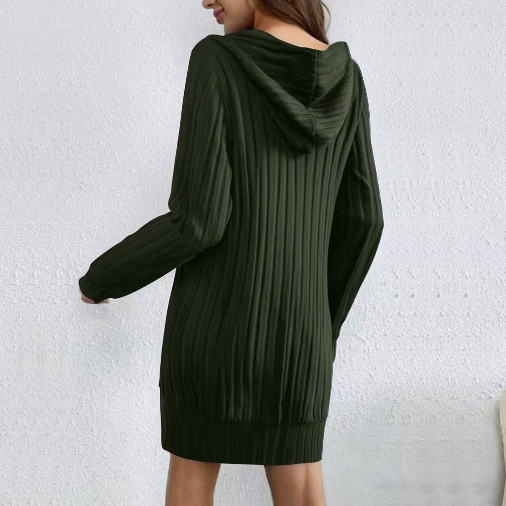 Womens Long Hoodie Dress Fall Outfits Pullover Sweatshirt Winter Clothing Fashion Long Sleeve Dress