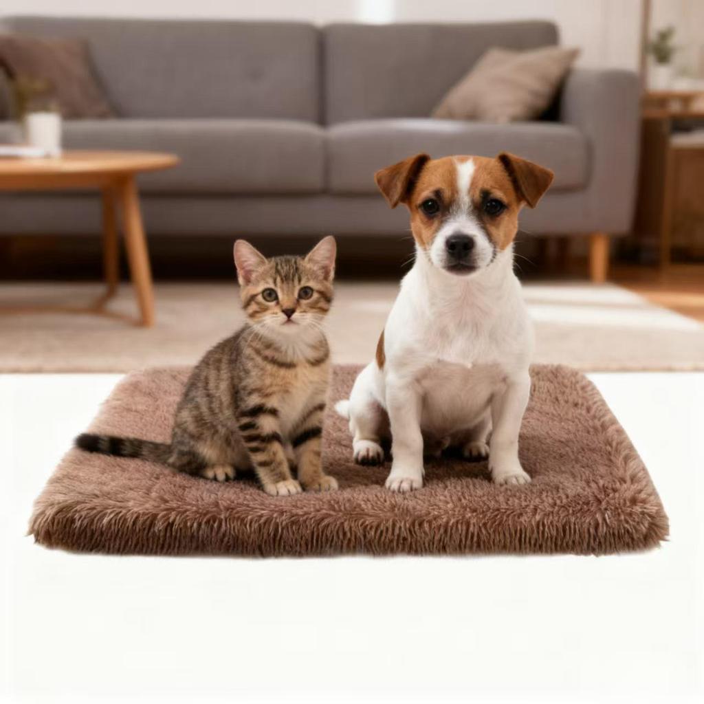 Plush Waterproof Pet Mattress: Warm, Removable, Washable Mat for Dogs & Cats