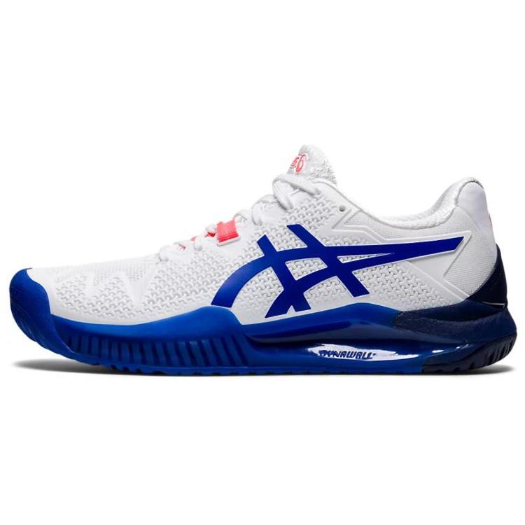 (WMNS) ASICS Gel Resolution 8 White Lapis Lazuli Blue Women s 1042A072-107 EU 37