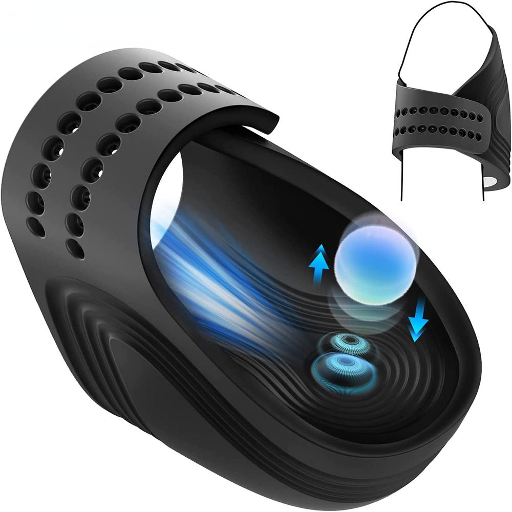 Poplácávání penisu Delay Trainer Vibrátor Glans Stimulátor Masážní přístroj Mužská masturbátor Penis Ring Erotické hračky Potřeby pro dospělé pro muže