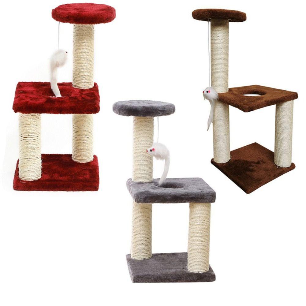 Three Pillars Cats Scratching Post 3-Layers Cat Trees Towers Toy Pet Furniture  Grind Claw