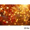 2D Flat Print Christmas Bokeh Backdrop Warm Golden Lights Pine Branch Photography Background
