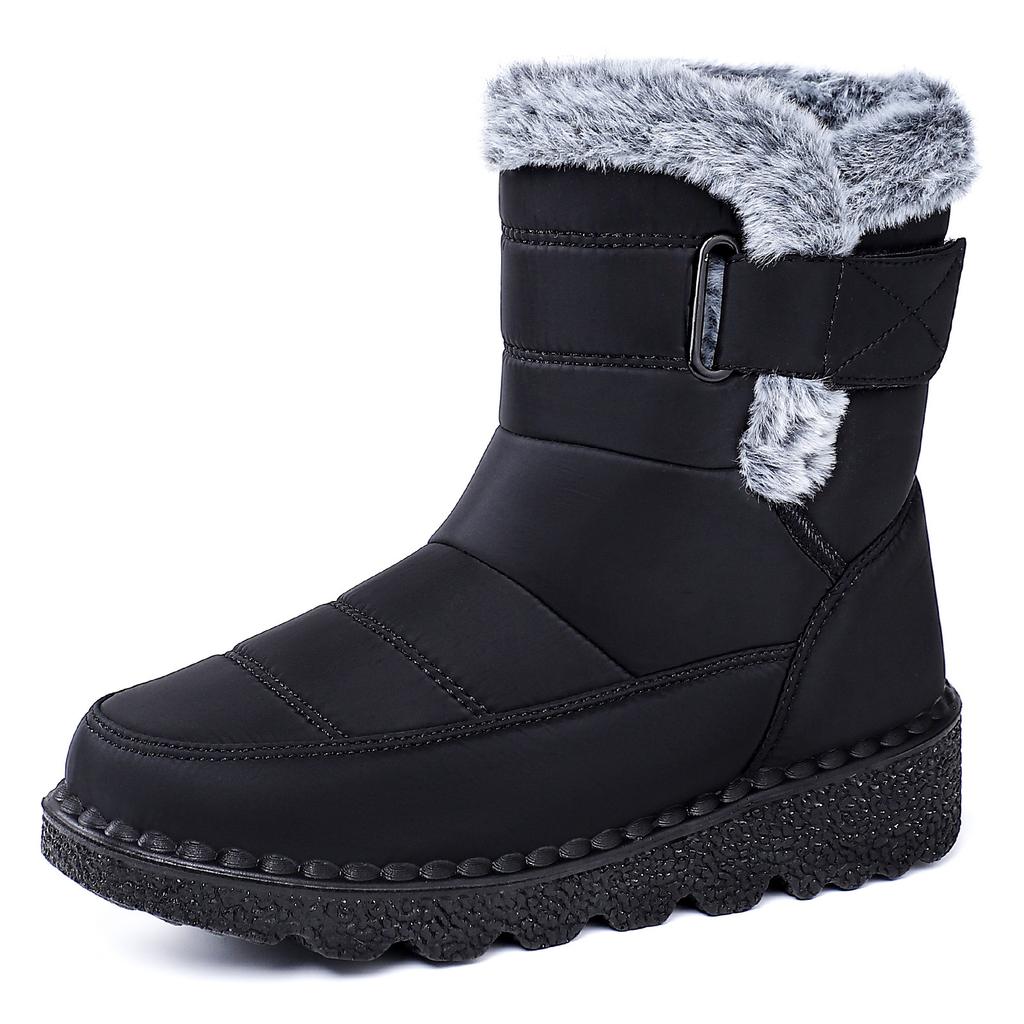 Cotton Shoes Women's Winter New Large Women's Snow Boots with Thick Velvet and High Top Casual Women's Boots